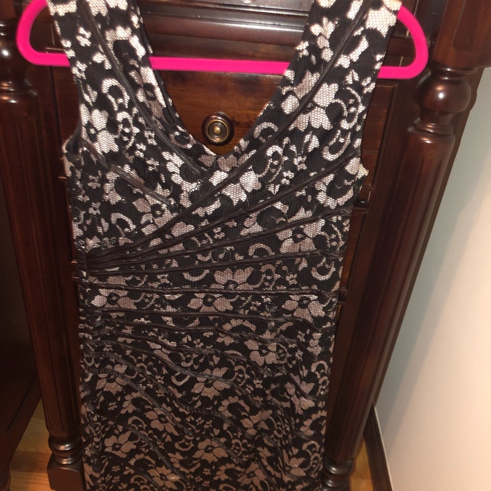 Black/ silver lace dress
